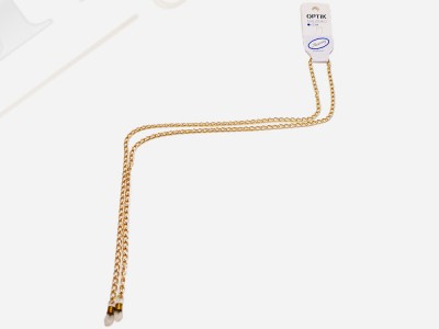 Golden Touch Klasik Altın Sarısı Metal Zincir Gözlük İpi