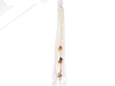 Amber Glow Altın Sarısı Kahve Taşlı Lüks Zincir Gözlük İpi