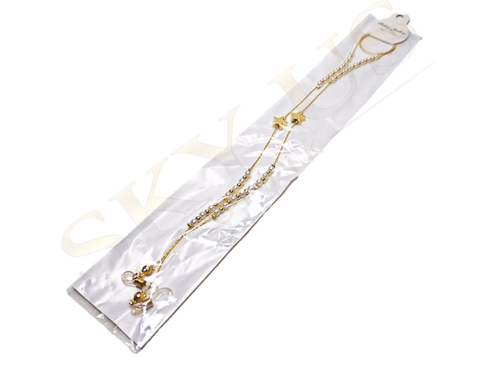 Altın Sarısı Yıldızlı Gözlük Zinciri