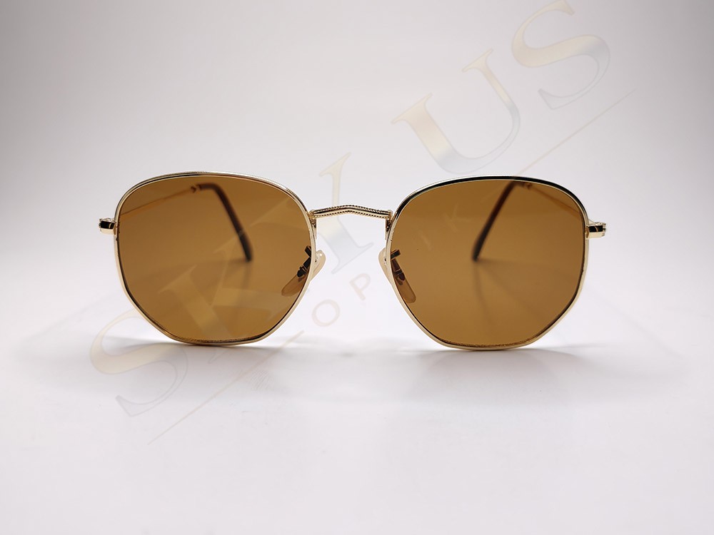 Almera ALM 22700 C2 Altın Metal Hexagonal Gözlük