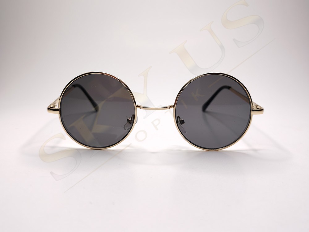 Almera ALM 22702 Altın Metal Yuvarlak Gözlük