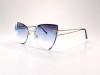 Almera ALM 22736S Rimless Cat-Eye Gold Frame Blue Gradient Lens Almera ALM 22736S Çerçevesiz Cat-Eye Altın Metal Saplı Mavi Degrade Güneş Gözlüğü