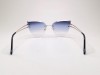Almera ALM 22736S Rimless Cat-Eye Gold Frame Blue Gradient Lens Almera ALM 22736S Çerçevesiz Cat-Eye Altın Metal Saplı Mavi Degrade Güneş Gözlüğü