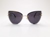 Almera ALM 22736S Rimless Cat-Eye Gold Frame Dark Grey Lens Almera ALM 22736S Çerçevesiz Cat-Eye Altın Metal Saplı Güneş Gözlüğü