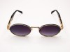Almera ALM 88025A Gold Black Oval Smoke Lens Sunglasses Almera ALM 88025A Altın Şekilli Saplı Siyah Asetat Oval Gözlük
