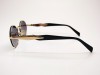 Almera ALM 88025A Gold Black Oval Smoke Lens Sunglasses Almera ALM 88025A Altın Şekilli Saplı Siyah Asetat Oval Gözlük