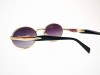 Almera ALM 88025A Gold Black Oval Smoke Lens Sunglasses Almera ALM 88025A Altın Şekilli Saplı Siyah Asetat Oval Gözlük