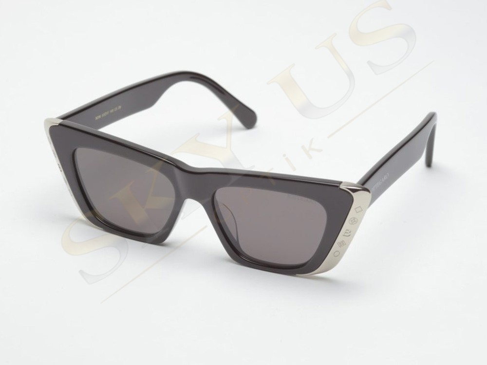 Bottegaro Paris B296 C3 Siyah Kadın Kedi Gözü Gümüş Sembollü Gözlük