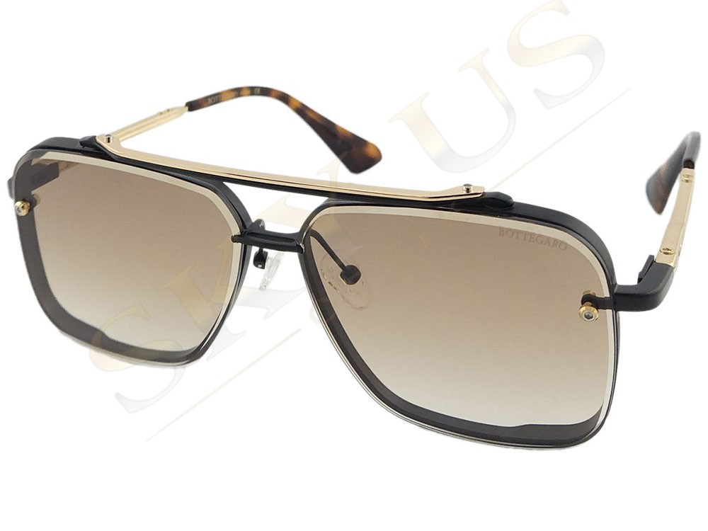 Bottegaro Paris B319 C2 Siyah Altın Kahve Polarize Gözlük