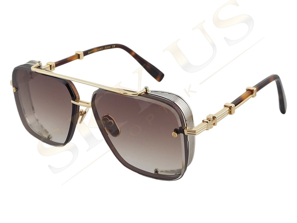 Bottegaro Paris B336 C2 Altın Kahve Kalkanlı Erkek Polarize Gözlük