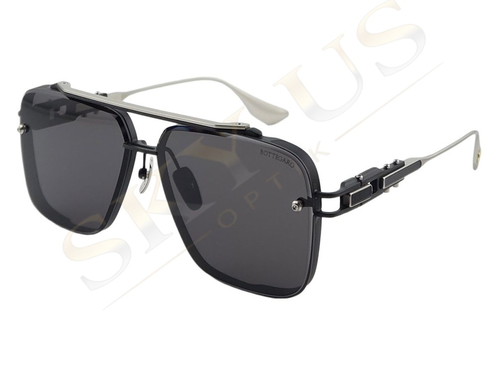 Bottegaro Paris B342 C4 Siyah Gümüş Plakalı Polarize Gözlük