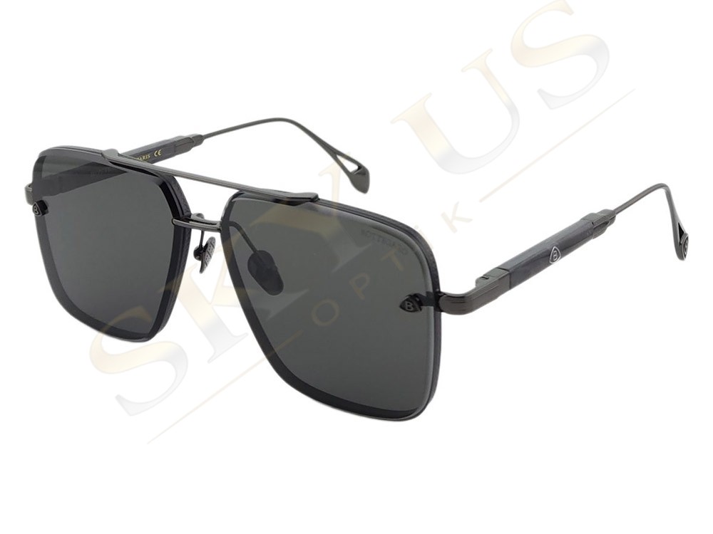 Bottegaro Paris B345 C6 Gunmetal Siyah Mermer Saplı Polarize Gözlük