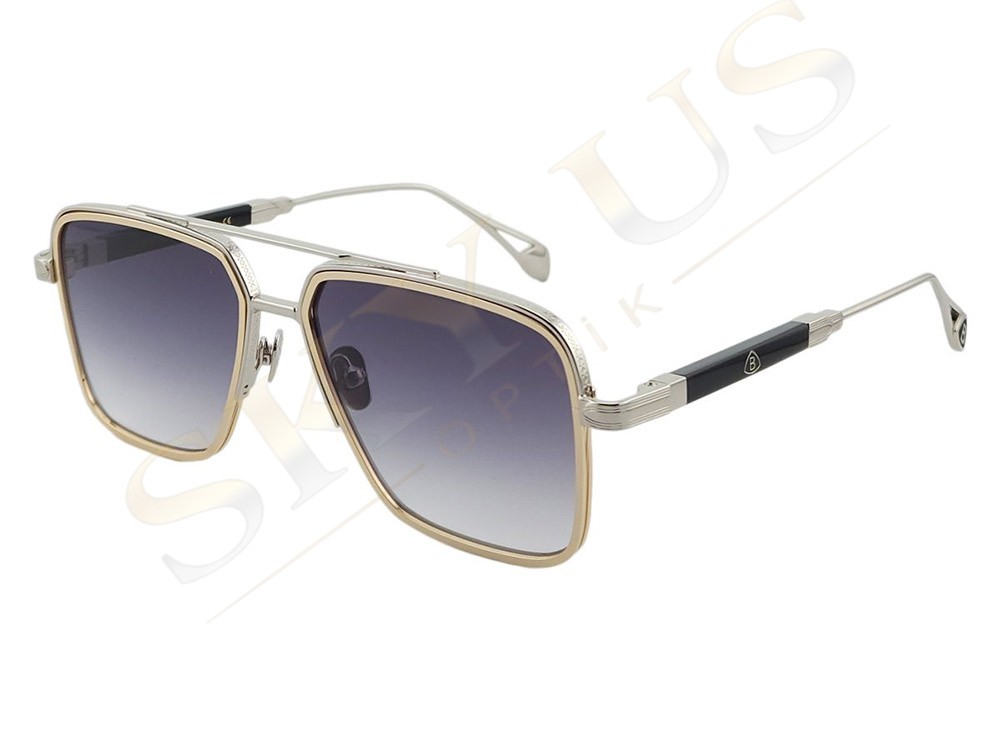 Bottegaro Paris B347 C1 Altın Gümüş Logolu Polarize Navigator Gözlük