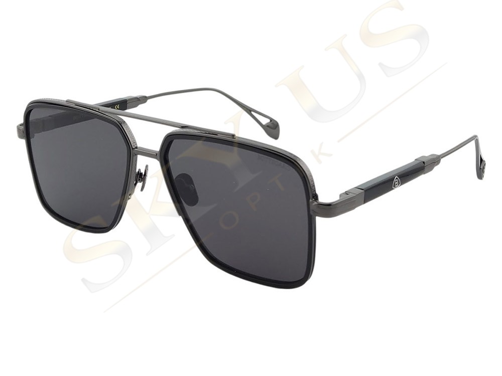 Bottegaro Paris B347 C3 Siyah Gunmetal Logolu Polarize Navigator Gözlük
