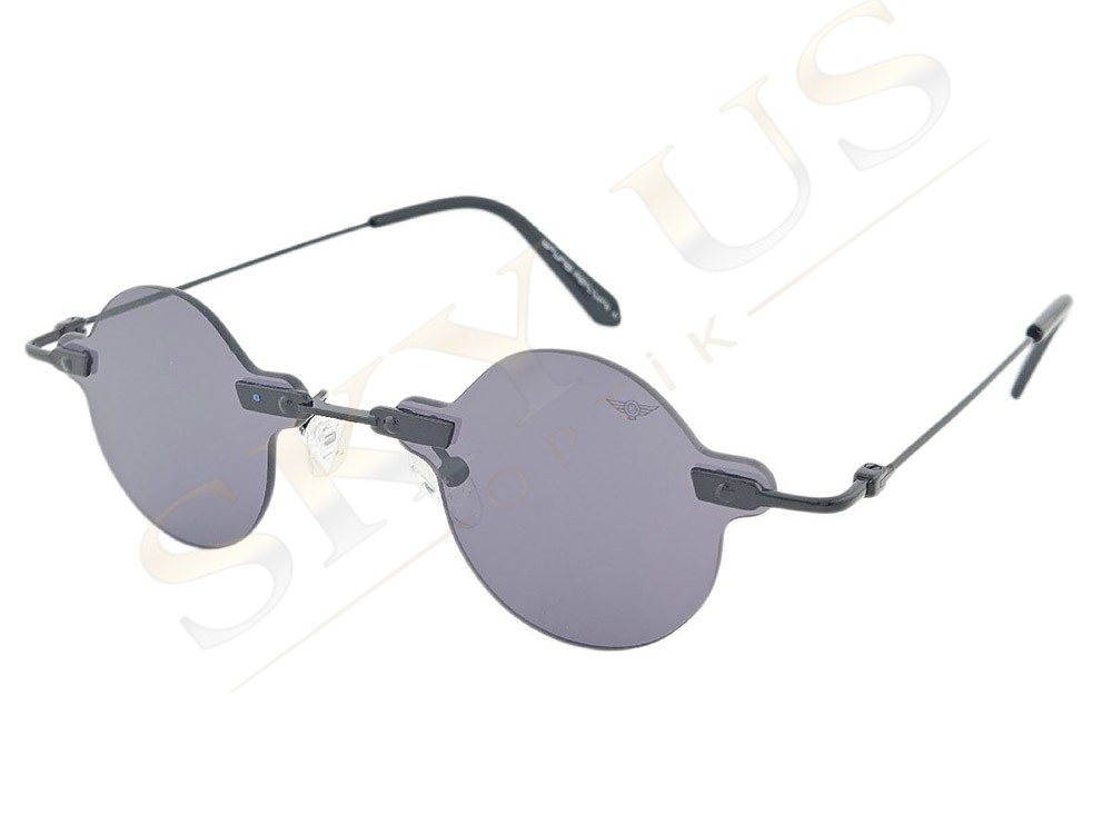 Bruno Mazzini BM23520 C2 Gunmetal Rimless Polarize Yuvarlak Gözlük