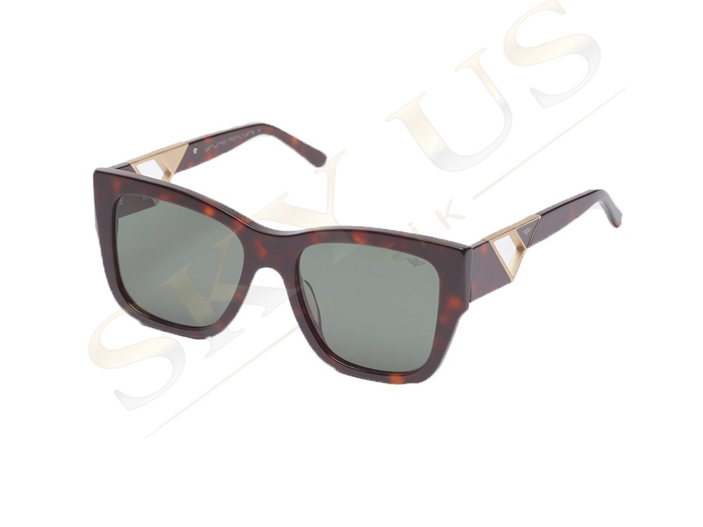 Bruno Mazzini BMG1135 C2 Havana Kemik Yeşil Polarize Kadın Gözlük