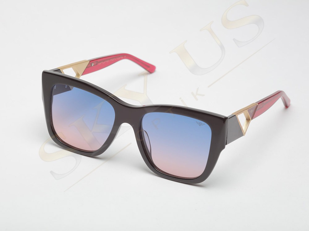 Bruno Mazzini BMG1135 C4 Siyah Kırmızı Kristal Saplı Sunset Gözlük