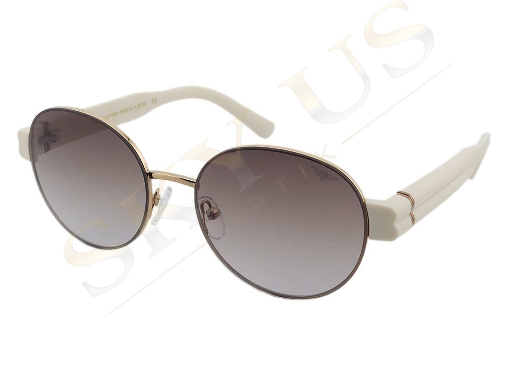 Bruno Mazzini BMG2403 C3 Altın Metal Beyaz Saplı Oval Gözlük