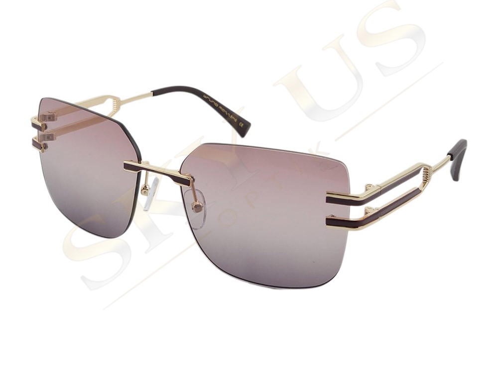 Bruno Mazzini BMG2409 C4 Çerçevesiz Bordo Detaylı Pembe Degrade Gözlük