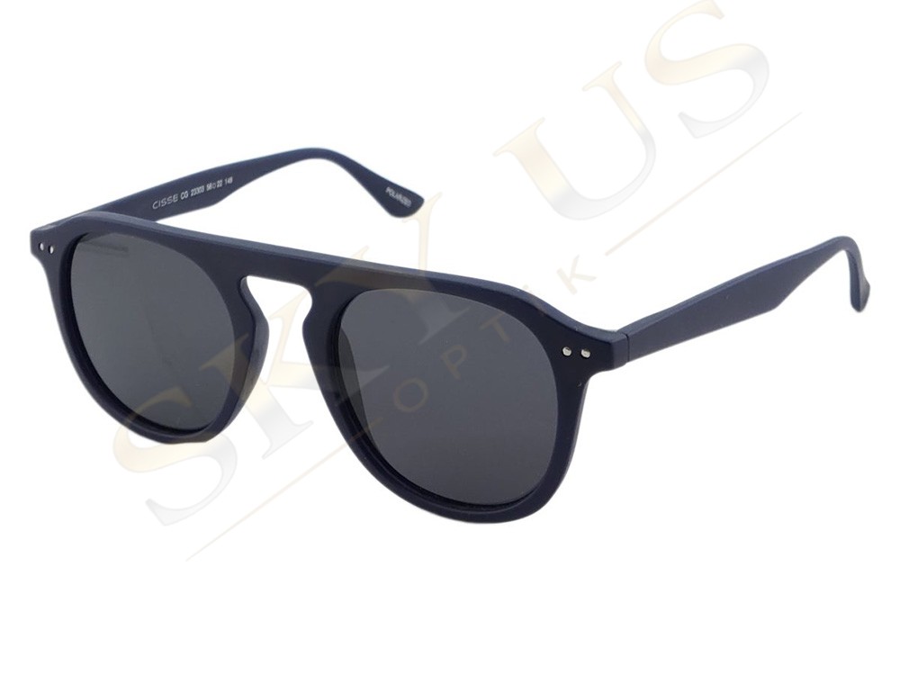 CISSE 23303 C42 Mat Lacivert Asetat Çerçeve Polarize Gözlük