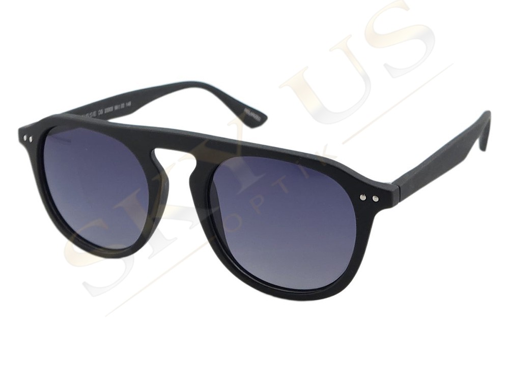 CISSE 23303 C6DM Mat Siyah Asetat Çerçeve Polarize Gözlük