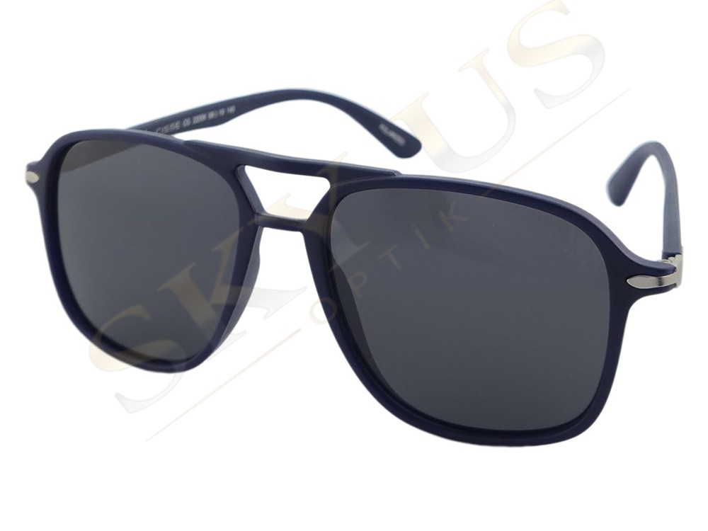 CISSE 23306 C42M Mat Lacivert Asetat Çerçeve Mineral Camlı Gözlük