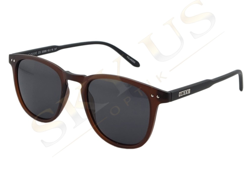 CISSE 23309 C59M Mat Kahverengi Asetat Çerçeve Mineral Camlı Gözlük