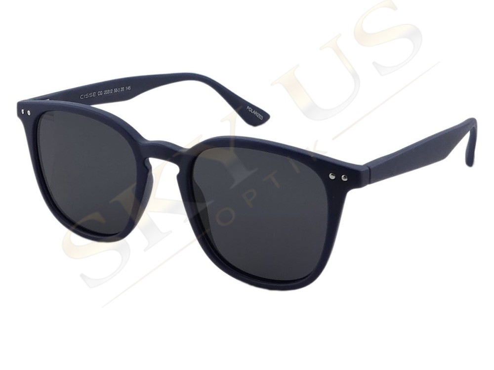 CISSE 23312 C42M Mat Lacivert Asetat Çerçeve Polarize Gözlük