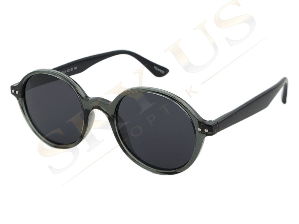 CISSE 23313 C94 Şeffaf Haki Yeşil Asetat Çerçeve Polarize Gözlük