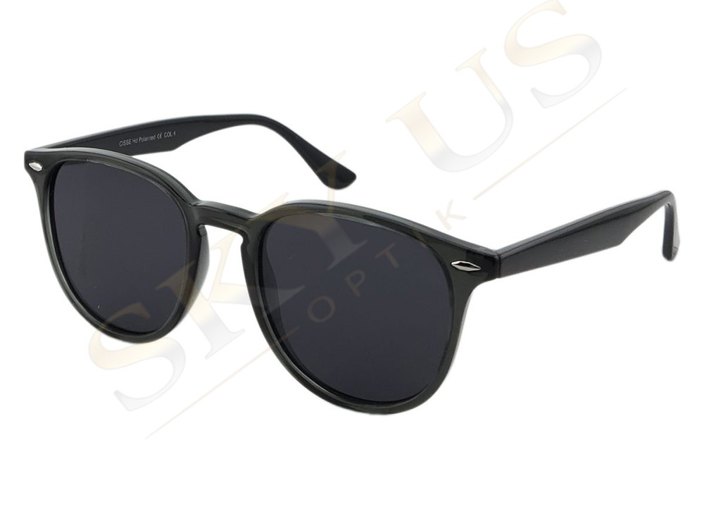 CISSE CG2501 C4 Parlak Haki Yeşil Asetat Çerçeve Polarize Gözlük