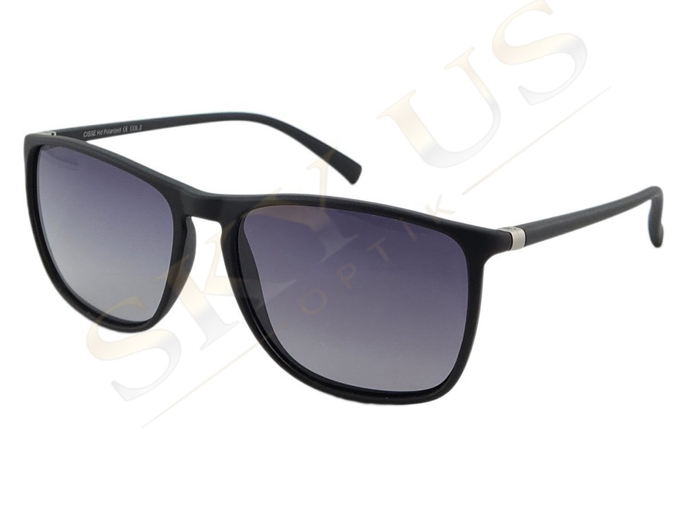 CISSE CG2502 C2M Mat Siyah Asetat Çerçeve Dikdörtgen Gözlük