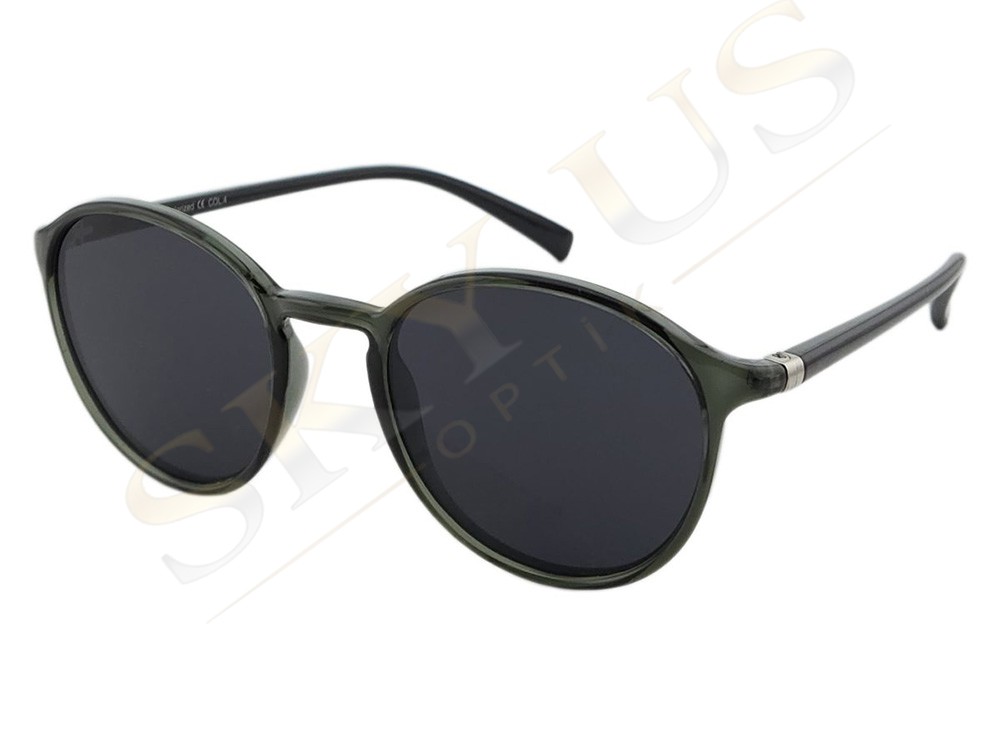 CISSE CG2503 C4 Şeffaf Haki Yeşil Asetat Çerçeve Polarize Gözlük