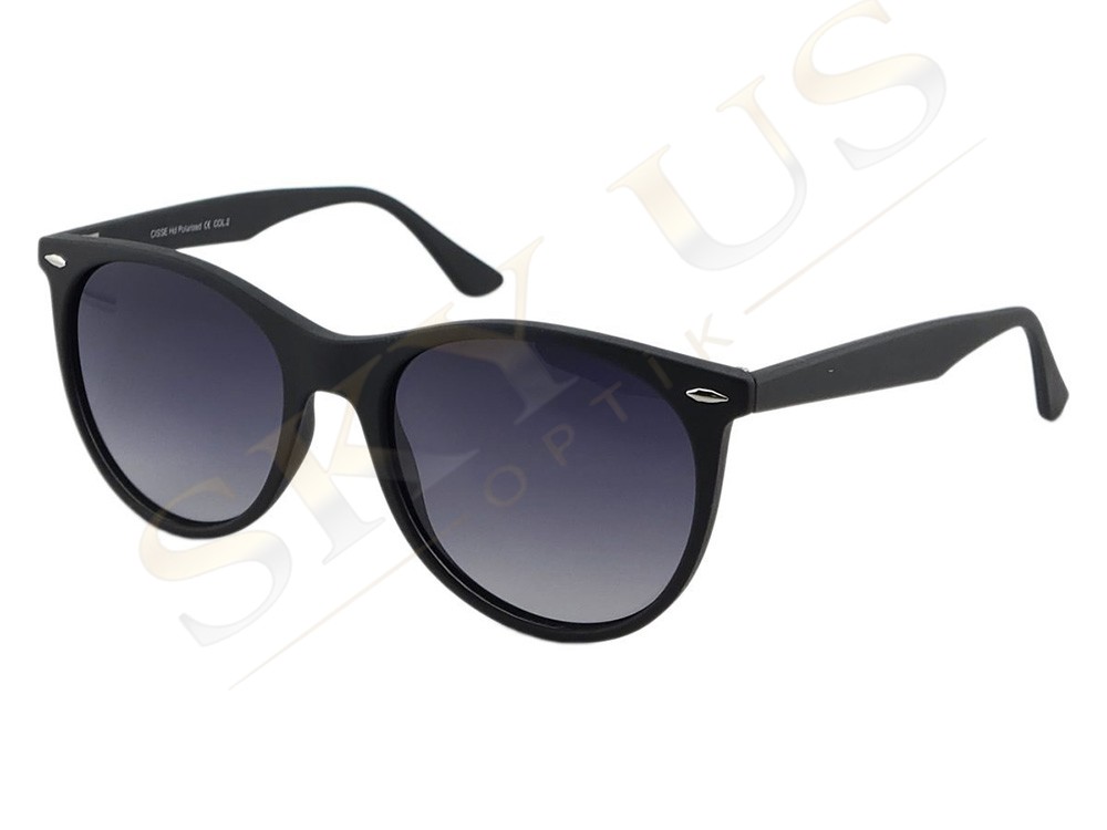 CISSE CG2506 C2M Mat Siyah Asetat Çerçeve Polarize Gözlük