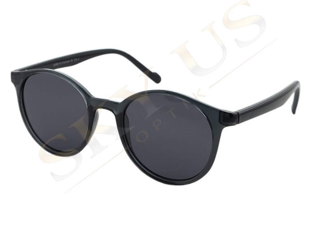 CISSE CG2509 C4 Parlak Haki Yeşil Asetat Çerçeve Yuvarlak Gözlük