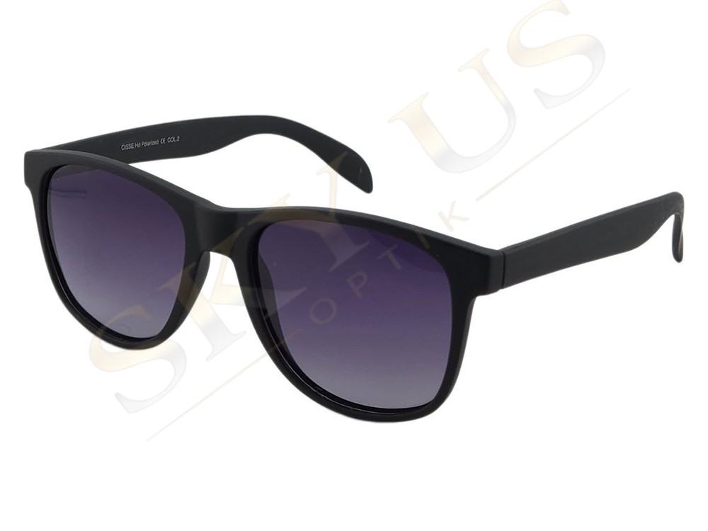 CISSE CG2510 C2M Mat Siyah Asetat Çerçeve Kare Gözlük