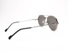 Escales ES 048 Shiny Silver Metal Double Bridge C-Hinge Mirrored Grey Lens Escales ES 048 Gümüş Metal Çerçeve Aynalı Gri Camlı Aviator Güneş Gözlüğü