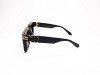 Escales ES 097CS Black Acetate Frame Double Gold Brow Rail Dark Lens Escales ES 097CS Siyah Asetat Çift Katmanlı Altın Şeritli Güneş Gözlüğü
