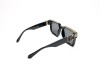 Escales ES 097CS Black Acetate Frame Double Gold Brow Rail Dark Lens Escales ES 097CS Siyah Asetat Çift Katmanlı Altın Şeritli Güneş Gözlüğü