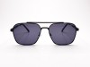 Escales ES 115S Black Metal Engraved Top Bridge Grey Lens Sunglasses Escales ES 115S Siyah Metal Çift Köprülü Üstü Tırtıklı İşlemeli Güneş Gözlüğü