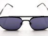 Escales ES 115S Black Metal Engraved Top Bridge Grey Lens Sunglasses Escales ES 115S Siyah Metal Çift Köprülü Üstü Tırtıklı İşlemeli Güneş Gözlüğü
