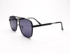 Escales ES 115S Black Metal Engraved Top Bridge Grey Lens Sunglasses Escales ES 115S Siyah Metal Çift Köprülü Üstü Tırtıklı İşlemeli Güneş Gözlüğü