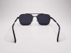 Escales ES 115S Black Metal Engraved Top Bridge Grey Lens Sunglasses Escales ES 115S Siyah Metal Çift Köprülü Üstü Tırtıklı İşlemeli Güneş Gözlüğü