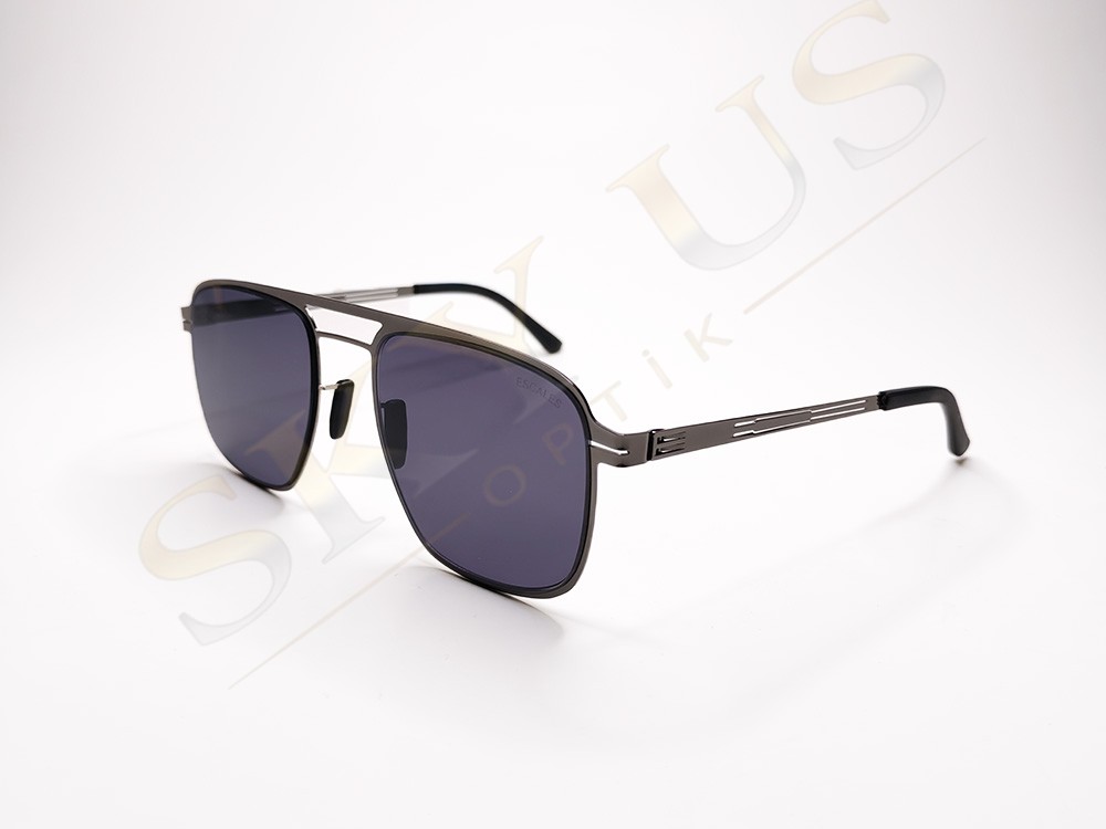 Escales ES 150S Gunmetal Füme Metal Çift Köprülü Güneş Gözlüğü