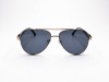 Escales ES 183 Gold Metal Aviator Frame Black Acetate Temple Fabric Strip Grey Lens Escales ES 183 Altın Sarısı Metal Pilot Çerçeve Sapı Renkli Kumaş İşlemeli Güneş Gözlüğü