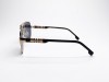Escales ES 183 Gold Metal Aviator Frame Black Acetate Temple Fabric Strip Grey Lens Escales ES 183 Altın Sarısı Metal Pilot Çerçeve Sapı Renkli Kumaş İşlemeli Güneş Gözlüğü