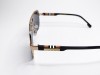 Escales ES 183 Gold Metal Aviator Frame Black Acetate Temple Fabric Strip Grey Lens Escales ES 183 Altın Sarısı Metal Pilot Çerçeve Sapı Renkli Kumaş İşlemeli Güneş Gözlüğü