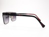 Escales ES 423 Shield Frame Black Metal Accent Gradient Grey Lens Escales ES 423 Siyah Tek Parça Maske Çerçeve Üstü Metal Detaylı Güneş Gözlüğü
