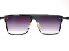 Escales ES 423 Shield Frame Black Metal Accent Gradient Grey Lens Escales ES 423 Siyah Tek Parça Maske Çerçeve Üstü Metal Detaylı Güneş Gözlüğü