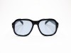 Escales ES 9273 Shiny Black Acetate Frame Gold T Logo Light Blue Lens Escales ES 9273 Parlak Siyah Asetat Çerçeve Açık Mavi Camlı Güneş Gözlüğü