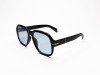 Escales ES 9273 Shiny Black Acetate Frame Gold T Logo Light Blue Lens Escales ES 9273 Parlak Siyah Asetat Çerçeve Açık Mavi Camlı Güneş Gözlüğü